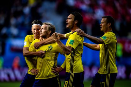 2018FIFA俄罗斯世界杯1/8赛 瑞典队1比0胜瑞士队进八强