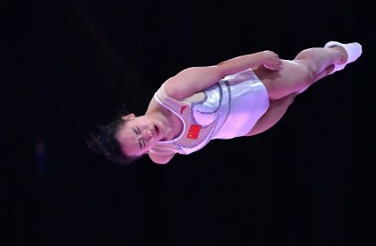 朱守李获得雅加达亚运会蹦床女子个人铜牌