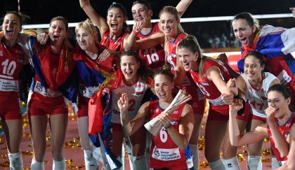 塞尔维亚队勇夺2018世界女排锦标赛冠军