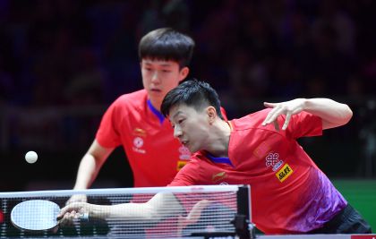 2019乒乓球世单赛男双首轮 马龙/王楚钦4比1击败对手晋级32强