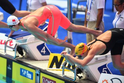 国际泳联世锦赛游泳项目 王简嘉禾进女400自决赛
