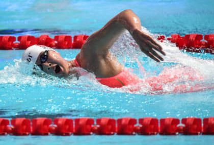 第十八届游泳世锦赛女子1500米自由泳决赛  王简嘉禾获得铜牌