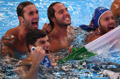第十八届游泳世锦赛男子水球决赛  意大利10比5胜西班牙夺得冠军