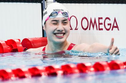 东京奥运会游泳女子蝶泳100米半决赛 张雨霏晋级决赛