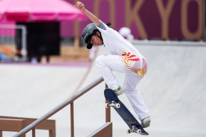 东京奥运会滑板女子街式预赛 曾文蕙晋级决赛