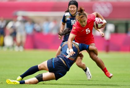 东京奥运会女子橄榄球比赛 中国队29比0胜日本队