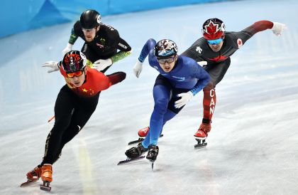 任子威晋级北京冬奥会短道速滑男子500米1/4赛