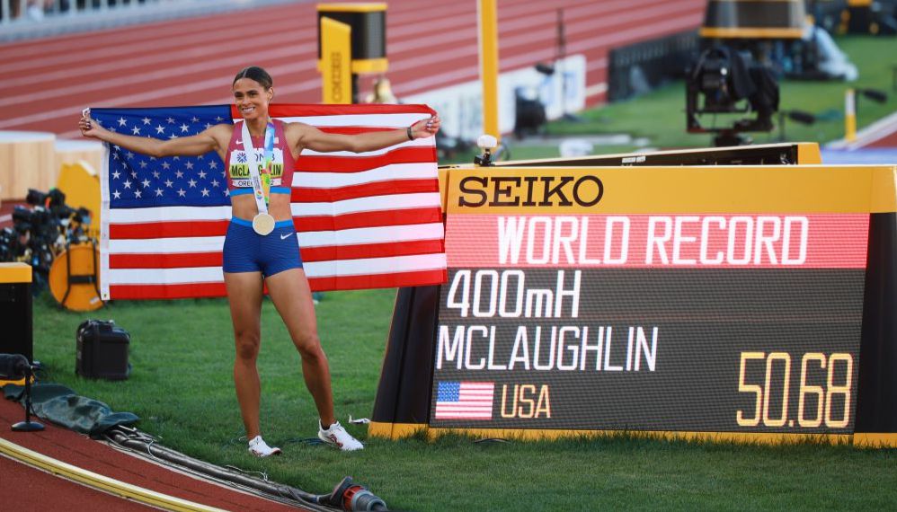 田径世锦赛女子400米栏 麦克劳林打破世界纪录夺冠