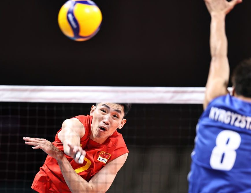 杭州亚运会男子排球小组赛A组 中国3比0击败吉尔吉斯斯坦
