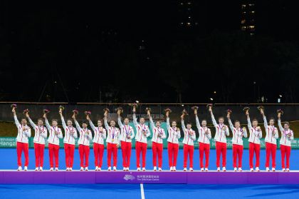 杭州亚运会女曲决赛 中国队2比0胜韩国