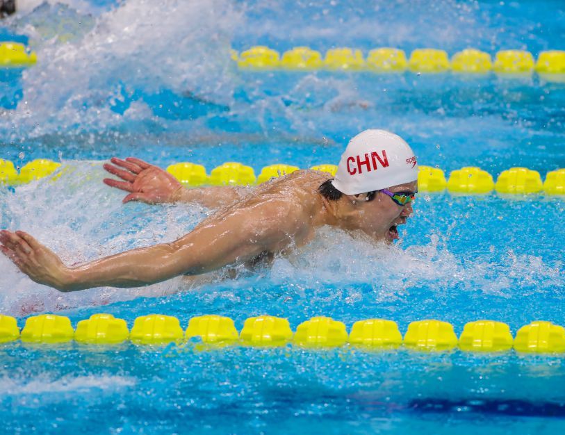 全国游泳冠军赛男子200米混合泳决赛 汪顺夺冠
