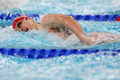 巴黎奥运会男子4x200米自由泳接力决赛 中国队第四