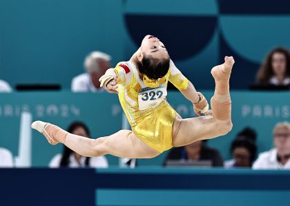 巴黎奥运会竞技体操女子自由操决赛 欧钰珊位列第八